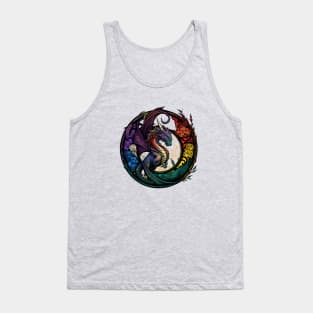 Dragon Animal Portrait Stained Glass Wildlife Outdoors Adventure Tank Top